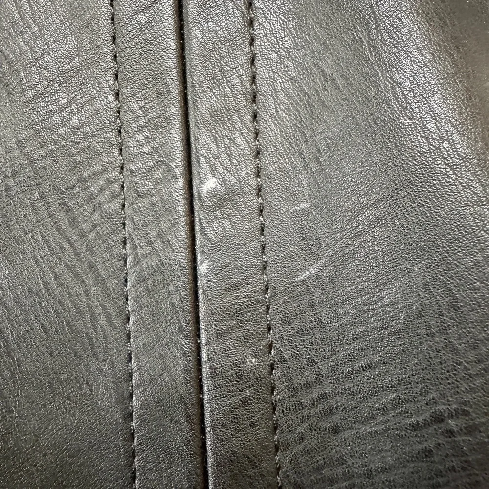 ANTIK KRAFT, FAITH VEGAN LEATHER, LARGE SHOULDER BAG IN DARK GREY.